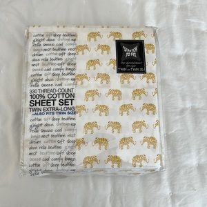 NEW twin/twin XL cotton sheet set